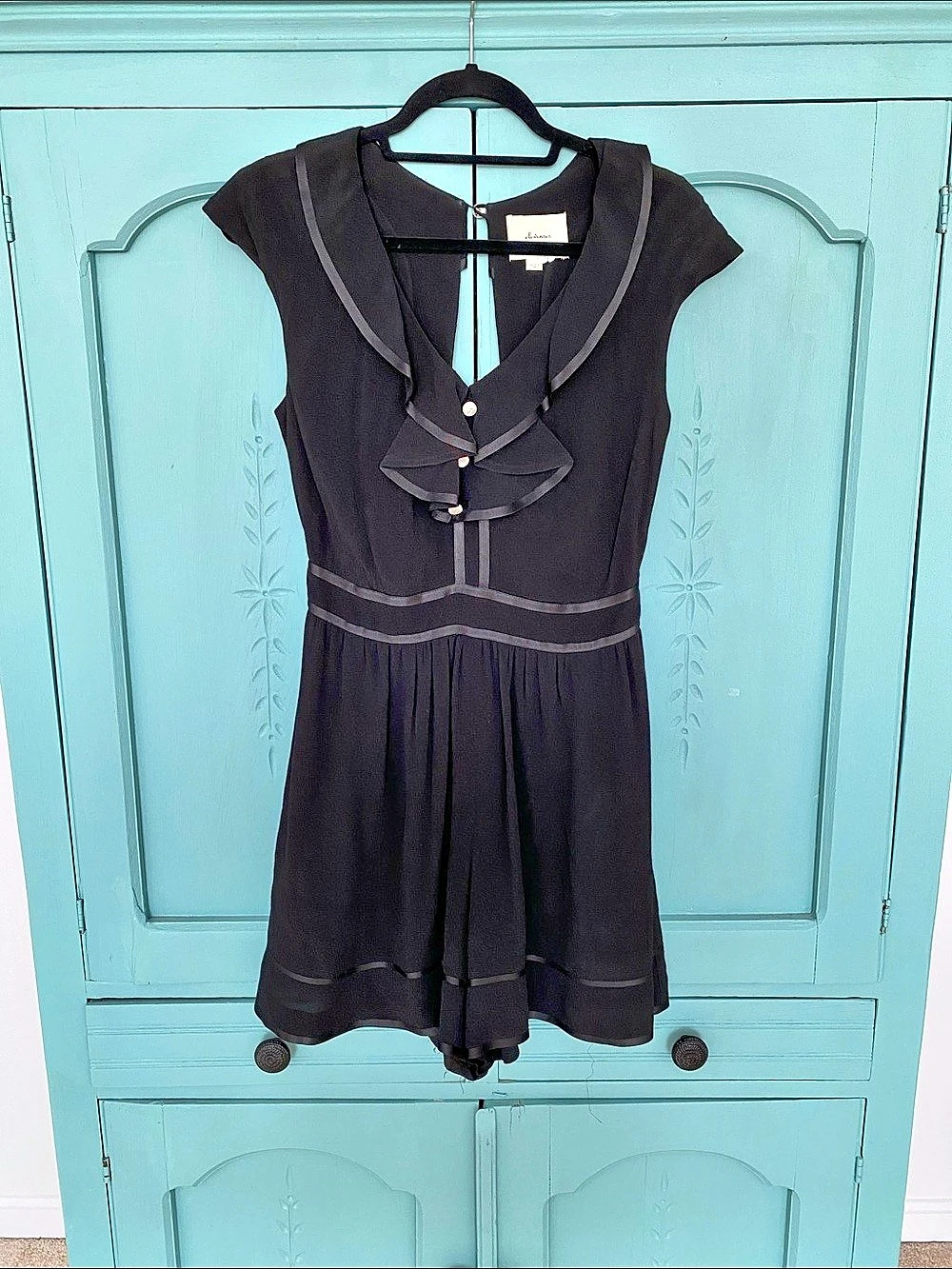 Anthropologie Black Mini Shorts Dress